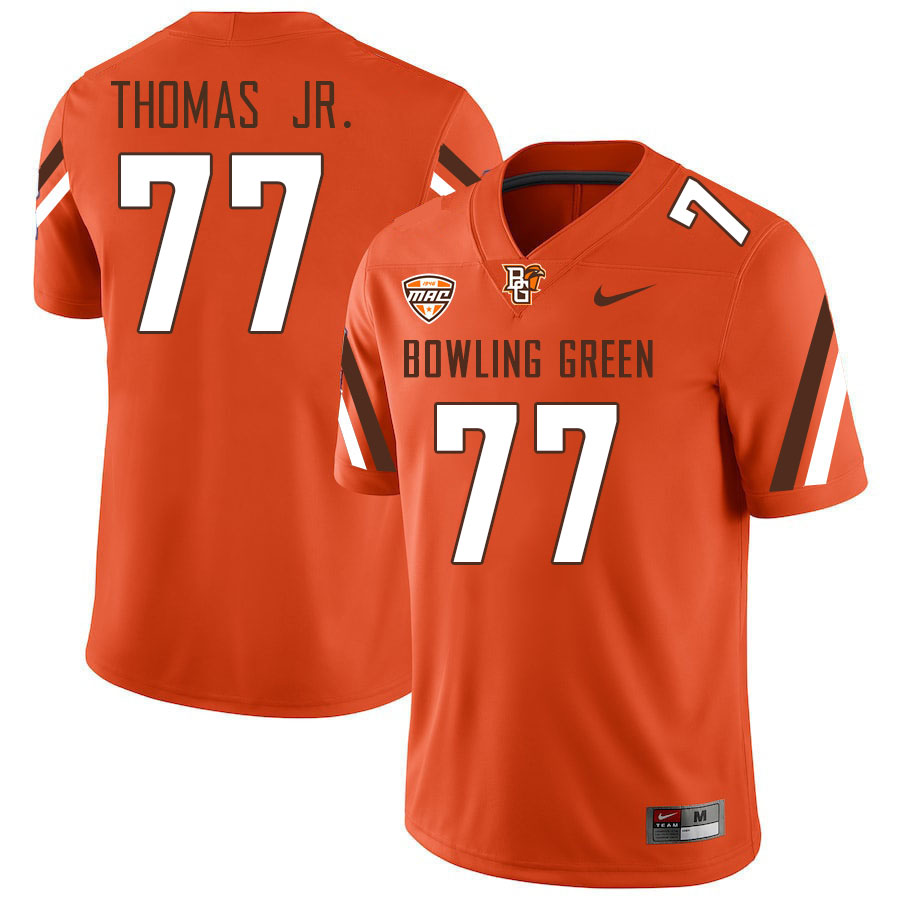 Bowling Green Falcons #77 James Thomas Jr. College Football Jerseys Stitched Sale-Orange